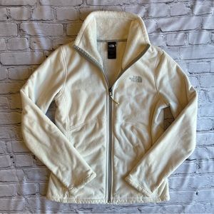 The North Face Full Zip Fuzzy Jacket Ivory Small